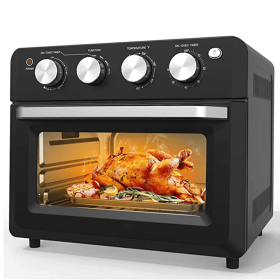 6-in-1 Oven, 27.5QT, 1600w, 4 Preset Menus, Air Fry, Pizza, Bake, Grill, Toast, Keep Warm, Bread Baking, Dehydration, Defrost